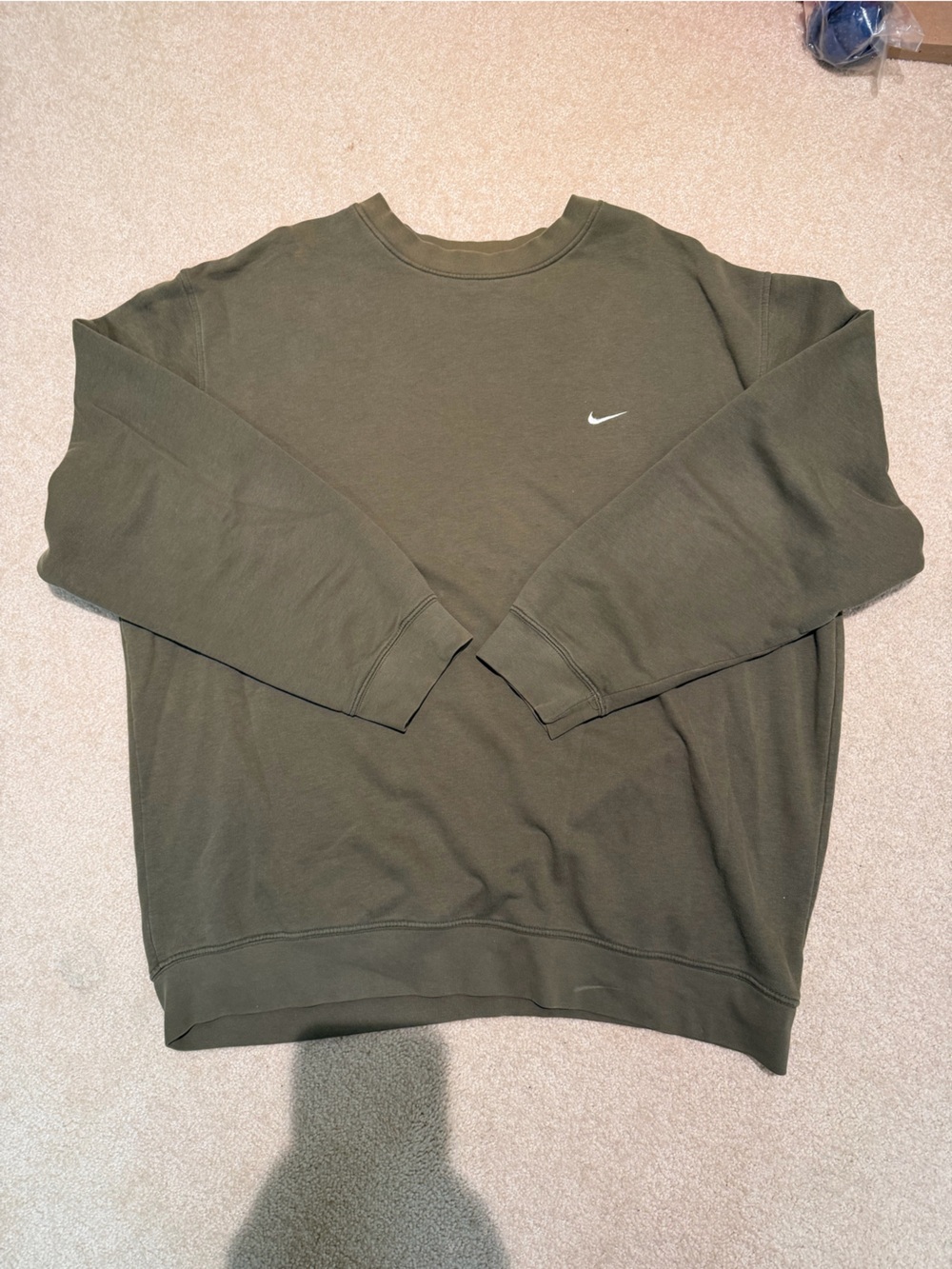 Nike Olive Green Men's Crew Sweatshirt